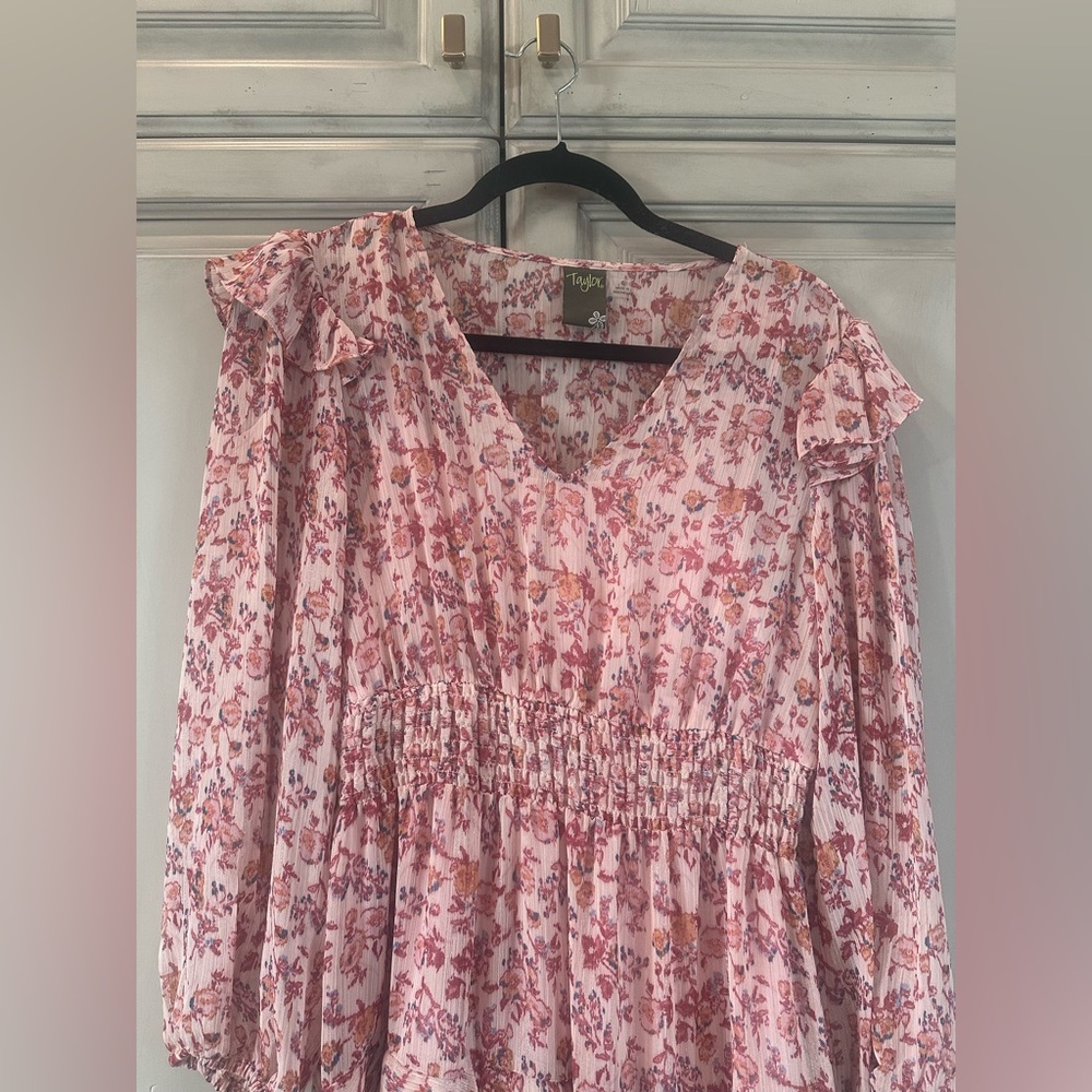 Floral Pink Ruffle Dress - Picture 3 of 5